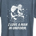 thumbnail image 3 of Instant Message - Santa Man In Uniform Christmas - Women's Short Sleeve Graphic T-Shirt, 3 of 6