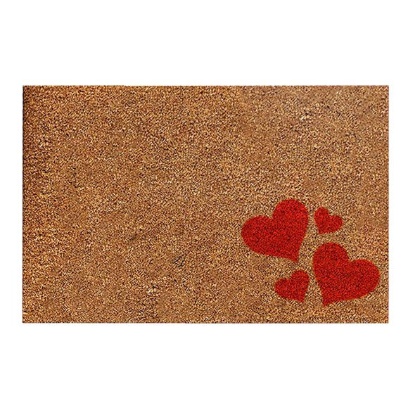 Felpudo de San Valentín | Felpudo antideslizante de bienvenida con estampado de corazones para uso interior y exterior | Regalo de decoración para el hogar, dormitorio, cocina, salón o escuela