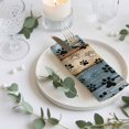 thumbnail image 3 of Cloth Napkins Set of 8 - 20x20 Inches, Blue Brown Washable Reusable Table Napkins, Rustic Farmhouse Dog Paw Vintage Soft & Absortbent Dining Napkin for Party Wedding Hotel Restaurant, 3 of 8