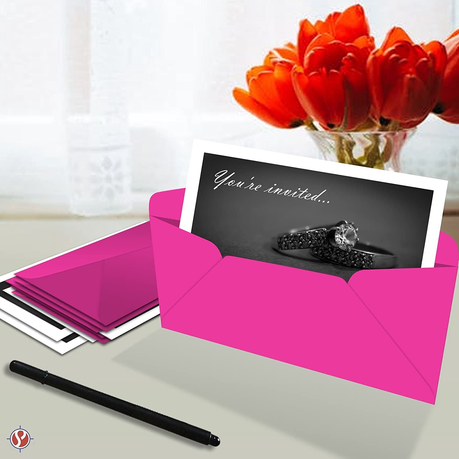 Fuchsia #10 Business Color Mailing Envelopes | 4 1/8 X 9 ½ inches | 24lb Bond Bright Color Paper (90 GSM) | 50 Envelopes Per Pack