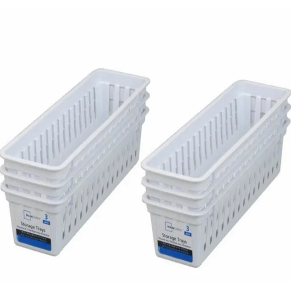 Slim Storage Bins (10.3” X 2.45” X 5”) - 6 Each