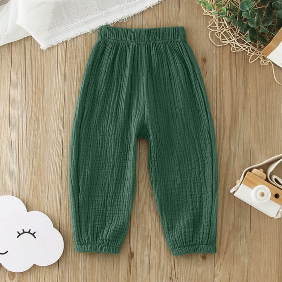 Girls Sweatpants Joggers High Waist Elastic with Pockets Girls Solid Pant Athletic Pants Pants for Kids