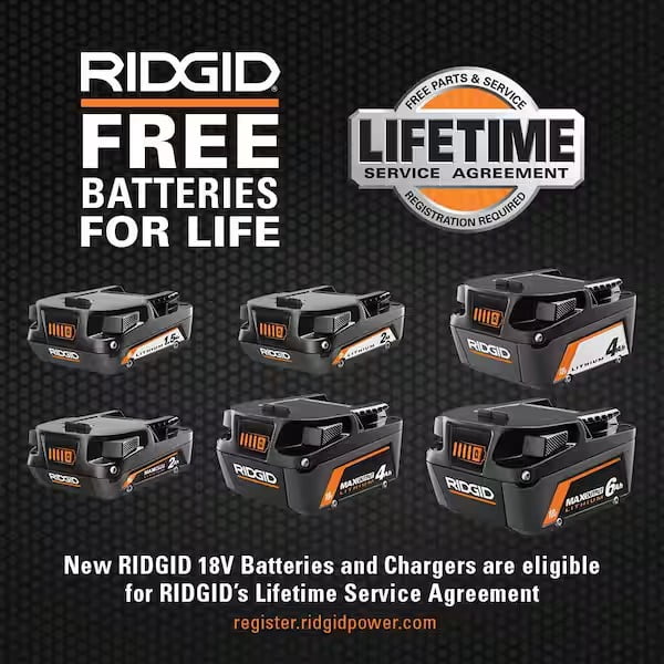 RIDGID 18V Cordless 4-1/2 in. Angle Grinder Kit with 4.0 Ah Battery and Charger R860451K