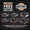 thumbnail image 5 of RIDGID 18V Cordless 4-1/2 in. Angle Grinder Kit with 4.0 Ah Battery and Charger R860451K, 5 of 5