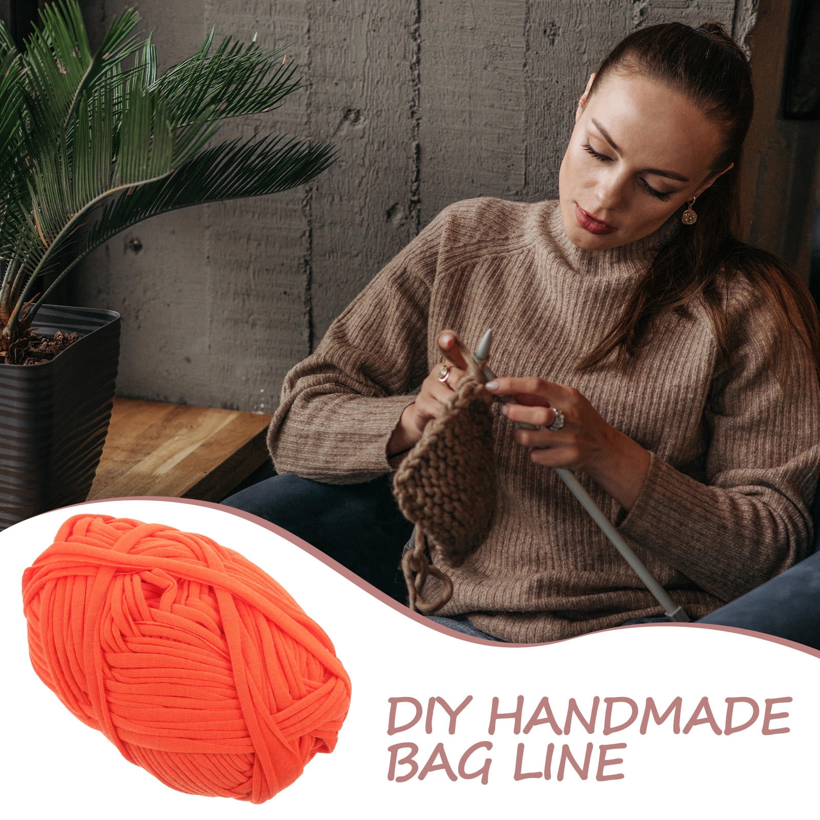 Raindrops Handmade Orange Crochet Yarn for Knitting, Crafting, Projects, and Unique Home Decor Creations