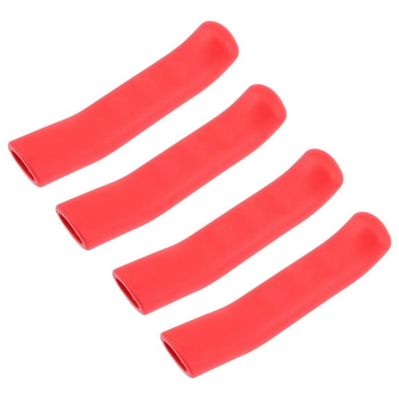 SOPOTUTU Bike Brake Grip Set with Anti-Skid Function, Red, 4 Pieces for Mountain and Road Bikes