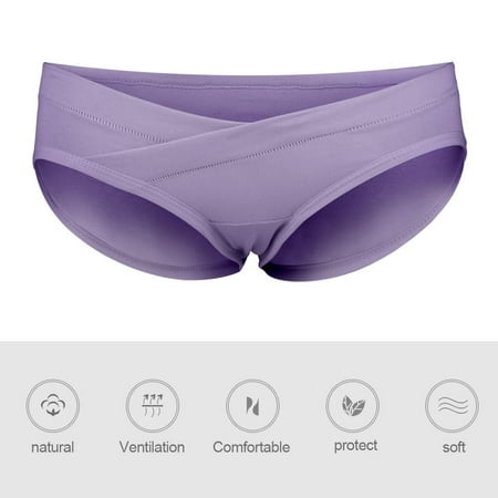 Yosoo Breathable Cotton Pregnancy Underwear Low Waist U-shaped Women Elastic Panties, Maternity Underwear,Pregnancy