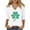 White, variant on Plus Size St Patricks Day Shirts for Women V-Neck 2025 Casual 3/4 Sleeve Irish Shamrock GraphicT shirt Green Saint Patty's Tunic Tops 4X 5X Valentine's Day