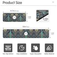 thumbnail image 3 of Yayeee Faucet Mat for Kitchen Sink 14.7" Diatomite Long Splash Guard Pad, Navy Blue Peacock Pattern, 2 Pack, 3 of 7