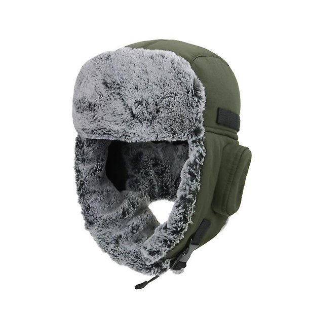 Gorro de aviador de invierno para hombre cálido esquí ruso a prueba de viento más terciopelo grueso impermeable