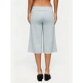 thumbnail image 5 of Clossjun Flowy Capri Pants Gaucho Pants for Women Fold Over Wide Leg Low Rise Yoga Capris Foldover Cropped Leggings Summer, 5 of 6