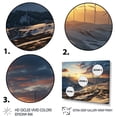 thumbnail image 3 of Designart "Mountain Sunset Wind Turbines View III" Architecture Framed Wall Art - Industrial Yellow Wind Turbines Entryway Framed Wall Art Print, 3 of 6