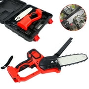 Chainsaw 8'' Mini Electric Cordless Chainsaw Battery Powered Chain Saw Pruning Shears Kit 8