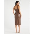 thumbnail image 3 of Sofia Jeans Women's and Women's Plus Size Faux Leather Dress, Below Knee Length, Sizes XS-5X, 3 of 6