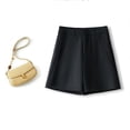 thumbnail image 1 of MKLEKYY Pantalones Cortos de Mezclilla para Mujer, Pantalones Cortos de Verano Finos, Holgados, de Cintura Alta, de Corte A, con Pierna Ancha y Pantalones Cortos de Tendencia, 1 of 4