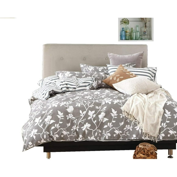 Swanson Beddings Vignes Feuillues Ensemble de Literie 2 Pcs 100 % Coton : Housse de Couette et une Taie d'Oreiller (Simple)