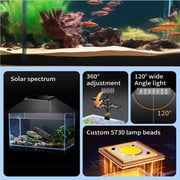 LED Aquarium Light, Clip On Aquarium Light for 5-55 Gal Tank, 24/7 Cycle Fish Tank Light with Timer, Full Spectrum Aquarium Plant Light, Clip on Freshwater Planted Light for Aquarium Plant Growth