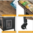 thumbnail image 4 of Coffee Bar Cabinet，3 Tiers Kitchen Coffee Cart with Drawer for The Home, Movable Farmhouse Ktichen Station Table on Wheels for Living Room, Entryway, Dining Room, Kitchen, 4 of 16