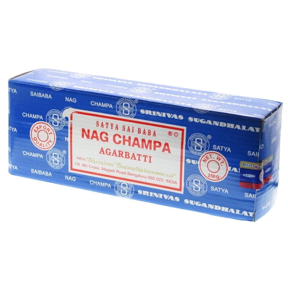Bâtonnets d'Encens Satya Nag Champa 250 Grammes pour Positivité, Méditation, Relaxation, Yoga, Guérison par Giftbrit