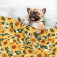 thumbnail image 3 of Yiaed Green Leaf Sunflower Print Dog Blankets-Cat Blanket Washable for Couch Protection,Puppy Blanket, Soft Plush Reversible Throw Furniture Protector-Medium, 3 of 8