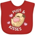 thumbnail image 3 of Inktastic Valentines Day Pugs and Kisses with Pink Hearts Boys or Girls Baby Bib, 3 of 4