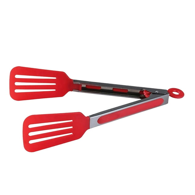 WHEANG Pinces Alimentaires Plates 9 Pouces Type Pelle en Acier Inoxydable avec Poignée Verrouillable