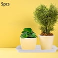 thumbnail image 4 of Almencla 5 Pieces Plant Saucers Rectangular Plant Trays for Windowsill Yard Courtyard White, 4 of 7