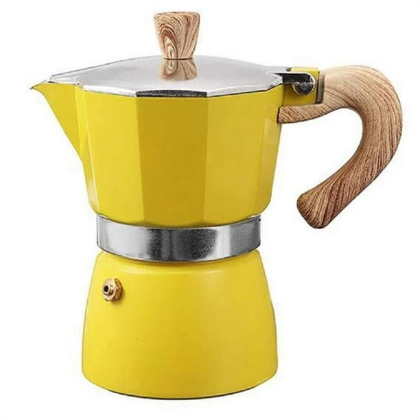 Cafetera espresso de estilo italiano de aluminio, cafetera Moka italiana portátil de aluminio de 150ML/300ML, cafetera Mocha con extracto en frío, diseñada con precisión