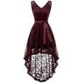 thumbnail image 3 of Dressystar Women Floral Lace Bridesmaid Dress Female Knee-Length Cocktail Party Dress, 3 of 8