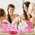 thumbnail image 6 of Lets Go Girls Bachelorette Party Decorations - 9pcs Disco Cowgirl Honeycomb Centerpiece Pink Disco Western Party Decoration Girls, 6 of 7