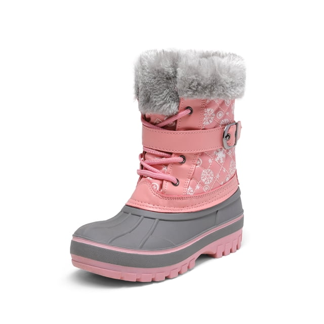 Dream Pairs Botas de nieve de invierno de media pantorrilla a la moda para niños y niñas para niños pequeños/niños pequeños/niños grandes KRIVER-3 Dream Pairs Dream Pairs KRIVER-3