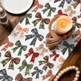 thumbnail image 4 of Table Runners 60 Inches Long, Watercolor Bow Cotton Linen Kitchen Dining Coffee Table Runner for Party Home Decor, Plaid Farmhouse Checkered Tabletop Dresser Scarves Runner Decor 13x60 Inch, 4 of 9