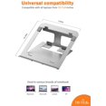 thumbnail image 2 of Laptop Stand for Desk, Portable Notebook Holder Stand, Ergonomic Aluminum Adjustable Computer Stand with Non-Slip Rubber, Compatible for 10-15.6 Laptops , Silver, 2 of 8