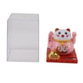 thumbnail image 2 of Solar Powered Lucky Cat Bright Colors Energy Saving Waving Cat For Home Desktop Ornament With Transparent Box, 2 of 8