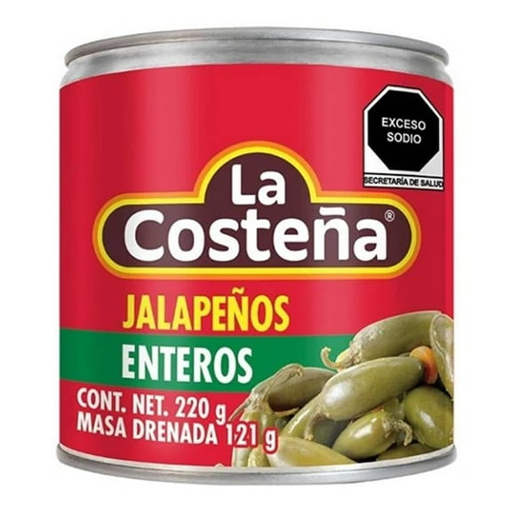 Chiles jalapeños La Costeña enteros en escabeche 220 g