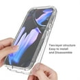 thumbnail image 3 of Allytechgroup Clear Case for Google Pixel 9A, [Built-in Screen Protector] Hard PC Shockproof Anti-Scratch Full Body Protection No Yellowing Ultra Slim Case for Google Pixel 9A, Black, 3 of 6