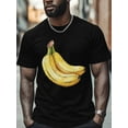 thumbnail image 4 of Banana Men's T Shirts T-Shirt for Men Crew Neck Tees Cotton Tops, Black, S, 4 of 7