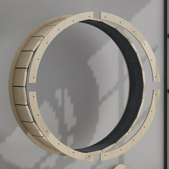 HOOWIFFY Cat Exercise Equipment Grey Felt Cat Walking Pad for Indoor Cats 1 Set