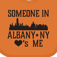 thumbnail image 4 of Inktastic Albany New York Skyline Someone Loves Me Boys or Girls Baby Bib, 4 of 4