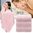 thumbnail image 2 of Bath Towels, 3 PC Cotton Bath Towels, Quick Dry and Soft Washcloths For Body And Face Set for Daily Use, 14" X 30", Pink, 2 of 6