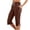 79# Brown, variant on Capris for Women Casual Summer Wide Leg Crop Pants Petite Pull On Loose Comfy Drawstring Yoga Jogger Capri Pants with Pockets Black S