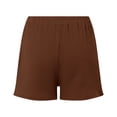 thumbnail image 5 of Women's Casual Shorts Solid Color Straight Leg High Waist Loose Pants Flowy Lounge Pant With Pockets, 5 of 5