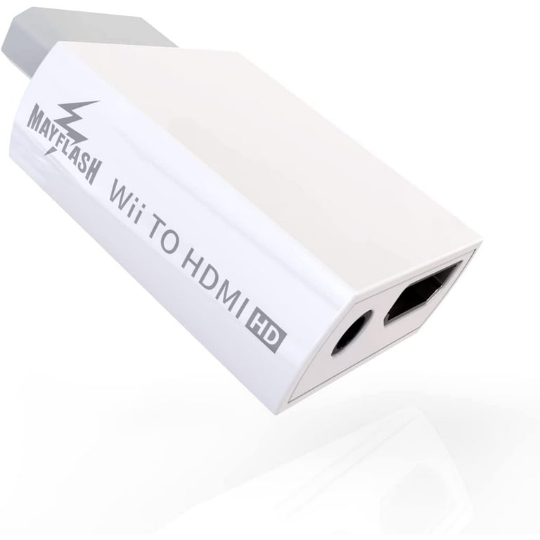 MAYFLASH Wii to HDMI Converter 1080P for Full HD Device, Wii HDMI Adapter  with 3,5mm Audio Jack&HDMI Output Compatible 