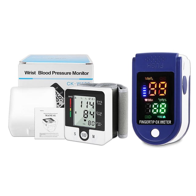 Monitor de presión arterial, tonómetro, esfigmomanómetro, oxímetro de dedo, pulso Spo2 Pr, Monitor de ritmo cardíaco, medidor de oxígeno en sangre kaili Sencillez