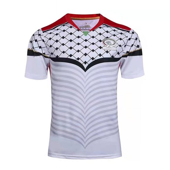 2024 Palestine Soccer Jerseys Black Center Stripe Soccer Jersey Justice March Soccer Uniform Jersey Football Shirt A XXL