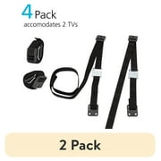 (2 pack) Safety 1st TV & Furniture Safety Straps 2 Set, Black, Toddler
