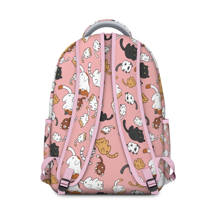 Stylish Floral Cat Print Backpack for Women & Teens  display picture 3