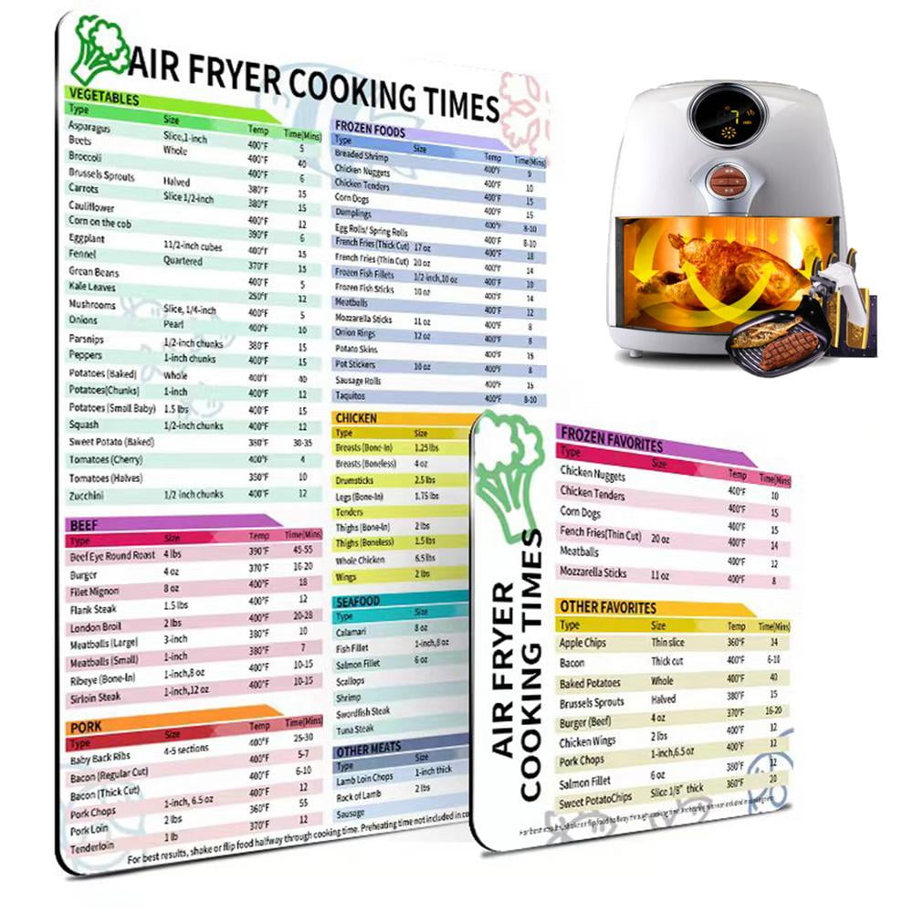 TAONMEISU Magnetic Air Fryer Cooking Schedule Durable Magnetic Cooking ...