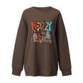 thumbnail image 5 of Blusa holgada de manga larga con cuello redondo y estampado navideño para mujer Fridja  bvmnju2435, 5 of 5