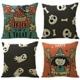 thumbnail image 5 of Yidarton Linen Home Halloween Theme Pillowcase Skull Witch Series Square Pillow Case Car Sofa Cushion Cover, 5 of 6